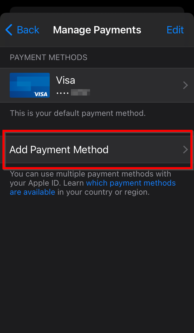 Set or change payment method for MobiDrive MobiSystems